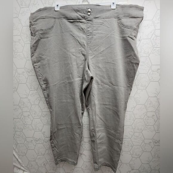 Terra & Sky Women's Plus Size Tummy Control Jeggings Gray - Picture 7 of 13